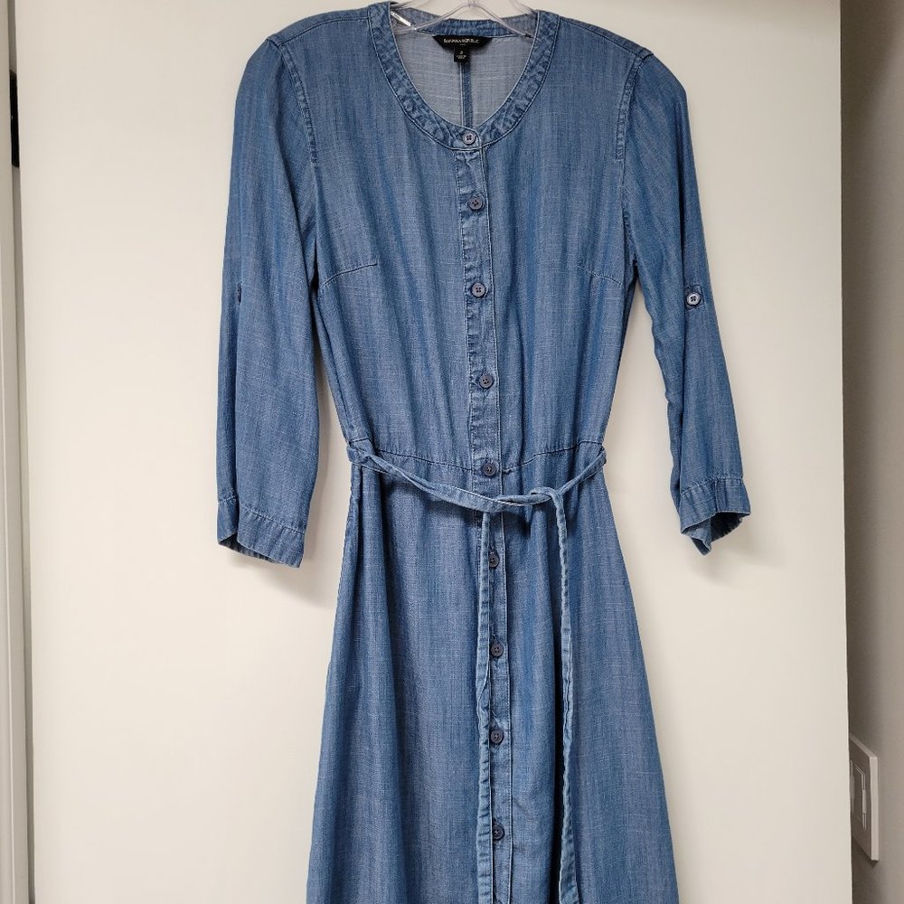 Denim Shirt Dress - Picture 2 of 6